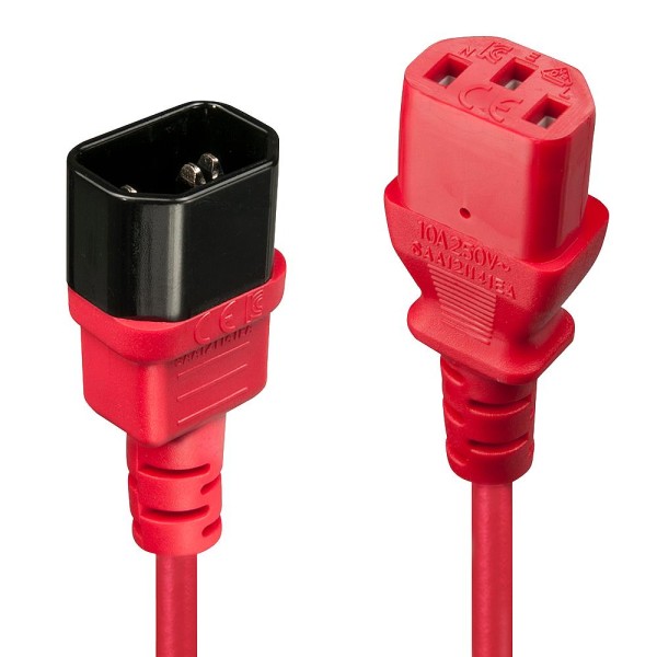 CABLE POWER IEC EXTENSION 0.5M/RED 30476 ...