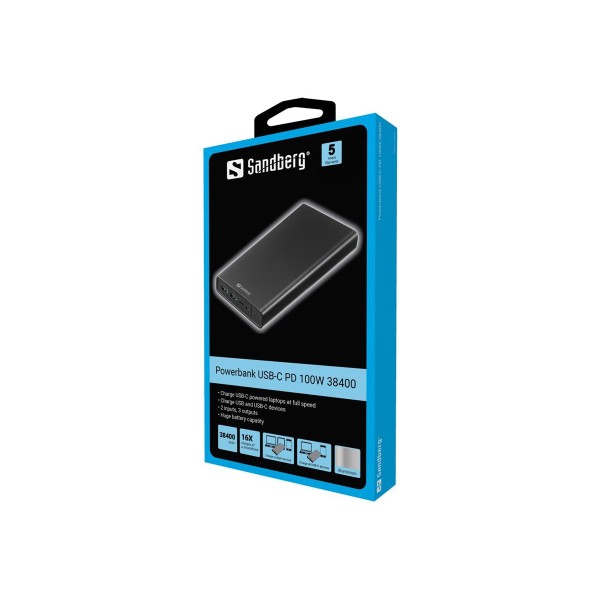 SANDBERG Powerbank USB-C PD 100W 38400