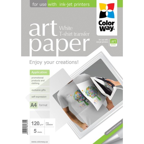 ART | 120 g/m² | A4 | Photo Paper T-shirt transfer (white)