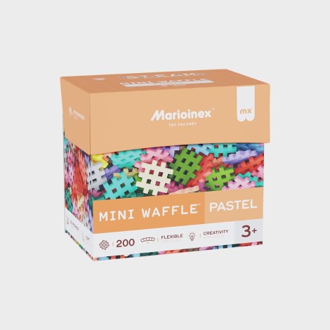 Marioinex Mini Waffle building blocks, 200 pieces in pastel colours