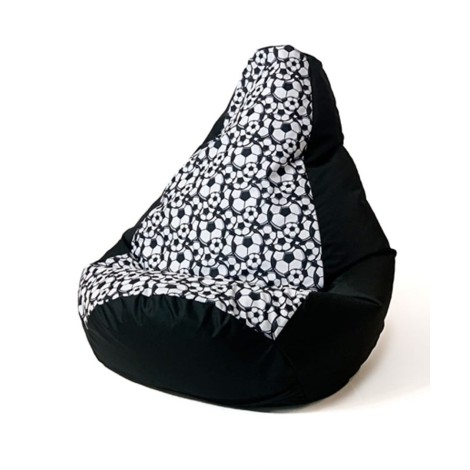 Sako bag pouffe Pear print black-ball XXL 140 x 100 cm