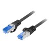 LANBERG PATCHCORD S/FTP CAT.6A 15M BLACK LSZH