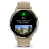 Garmin 010-02785-55 smartwatch / sport watch 3.05 cm (1.2") AMOLED 41 mm Digital 390 x 390 pixels Touchscreen Gold Wi-Fi GPS (satellite)