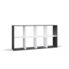 MALAX 2X4 SHELVING UNIT, ANTHRACITE/WHITE