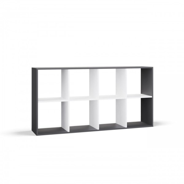 MALAX 2X4 SHELVING UNIT, ANTHRACITE/WHITE