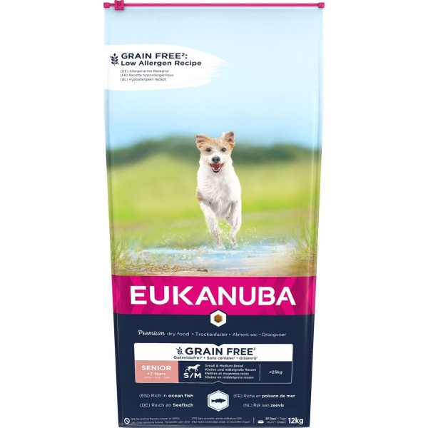 EUKANUBA Grain Free Senior small/medium breed, ...