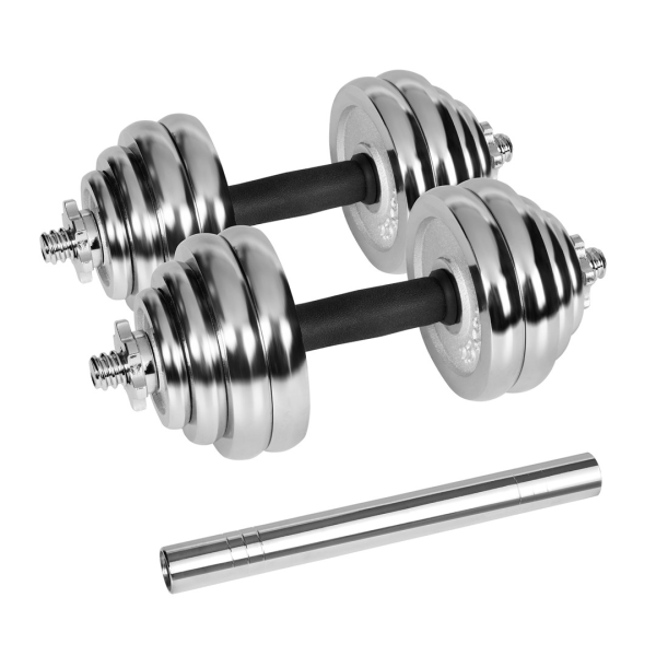 REBEL ACTIVE Chrome Adjustable Dumbbells in ...