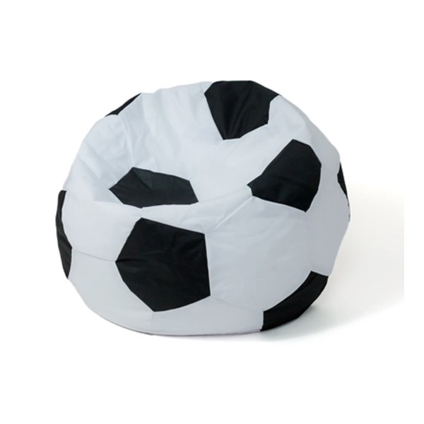 Sako bag pouffe ball white-black L ...