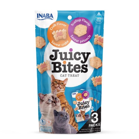 INABA Juicy Bites Crab and Scallop - cat treats - 3x11,3 g