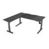 Genesis Gaming Desk | Holm 160 Modular Corner | Black/Anthracite