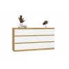 M6 MALWA CHEST OF DRAWERS 140 CM 6 DRAWERS OAK ARTISAN/WHITE