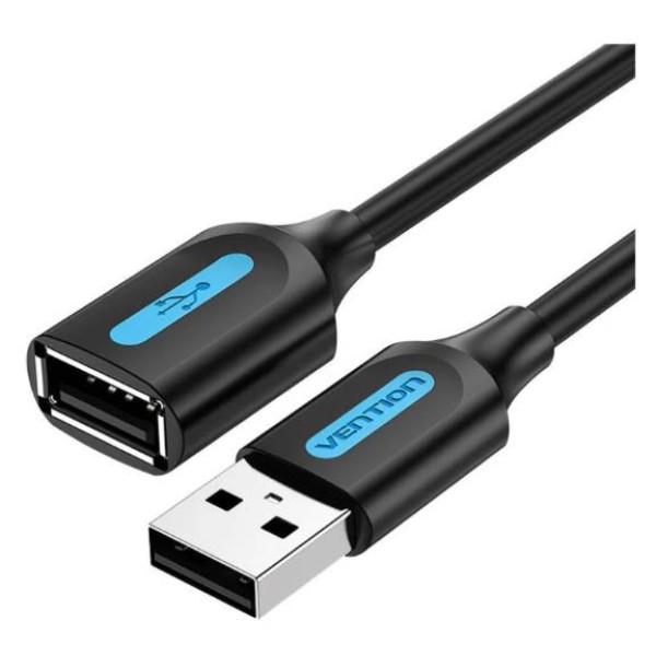 CABLE USB2.0 MALE TO FEMALE/3M BLACK ...
