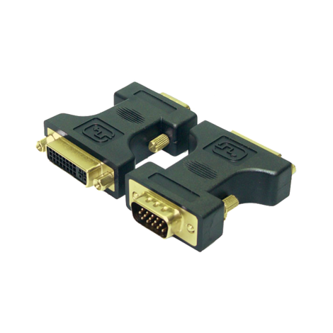 LogiLink® DVI Adapter DVI-I female - VGA DSUB male  | Logilink | Vga to dvi adapter | Black | HD DSUB 15-pin male | DVI-D (24+5) female