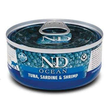 FARMINA N&D CAT OCEAN TUNA,SARDINE&SHRIMPS 70g