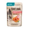 SHELMA Kitten with salmon and turkey in sauce - wet cat food - 4x85g