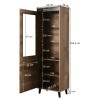 Cabinet NORD 60x38x182.5 cm oak wotan/anthracite