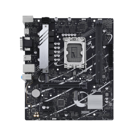 Mainboard|ASUS|Intel B760 Express|LGA1700|Micro-ATX|Memory DDR4|Memory slots 2|2xPCI-Express 4.0 1x|1xPCI-Express 4.0 16x|2xM.2|1x15pin D-sub|1xHDMI|2xUSB 2.0|4xUSB 3.2|1xPS/2|1xRJ45|3xAudio port|PRIMEB760M-KD4