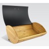 Maestro MR-1775-BLACK bread box Other Black, Wood Bamboo, Metal