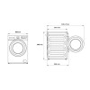 BEKO Washing Machine | BM3WFSU49415WB | Energy efficiency class A | Front loading | Washing capacity 9 kg | 1400 RPM | Depth 55 cm | Width 60 cm | Display | Digital | Steam function | White