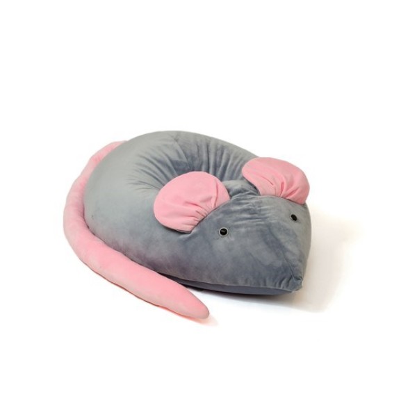 Sako bag pouffe Mouse grey-pink L ...
