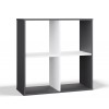 MALAX 2X2 SHELVING UNIT, ANTHRACITE/WHITE