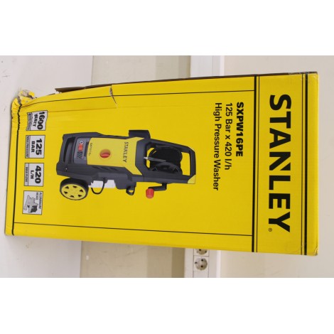 SALE OUT. STANLEY SXPW16PE High Pressure Washer with Patio Cleaner (1600 W, 125 bar, 420 l/h) | Stanley Pressure Washer 1600 W | 125 bar | 420 l/h | DAMAGED PACKAGING