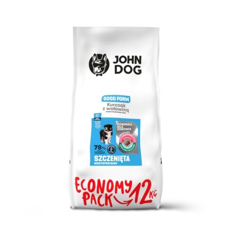 JOHN DOG Good Form Puppy Chicken with beef - dry dog food - 12 kg