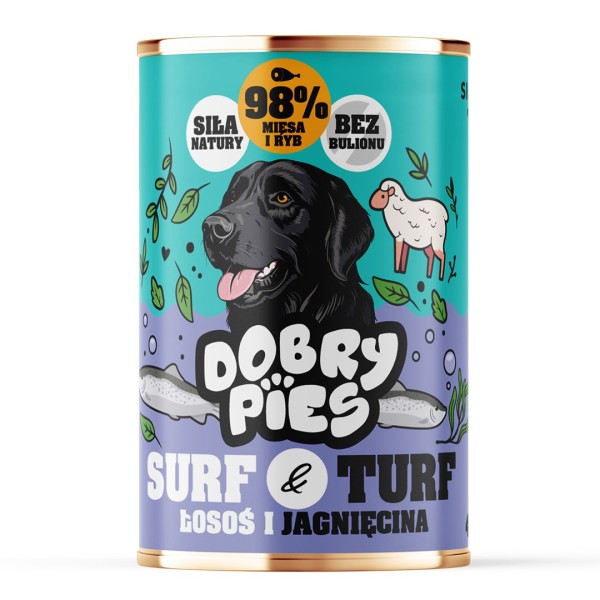 DOBRY PIES Surf&Turf Łosoś i Jagnięcina ...
