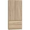 Topeshop SZAFA MALWA SON bedroom wardrobe/closet 5 shelves 2 door(s) Oak