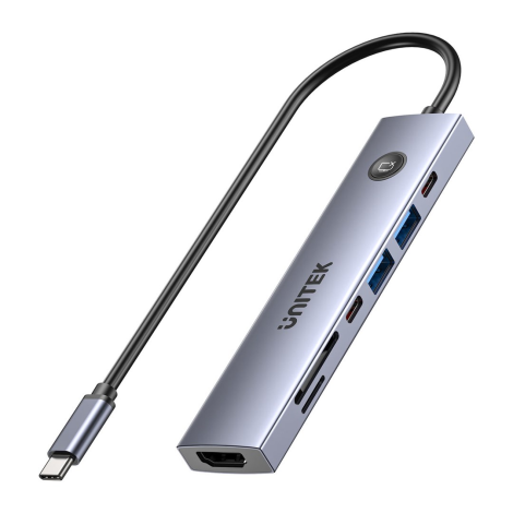 UNITEK HUB USB-C PD 100W HDMI 2.0 WITH ON/OFF