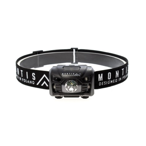 Montis Akumulatorowa latarka nagłowna z sensorem MT001 Black Headband flashlight LED