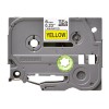 Brother | TZe-611 Laminated Tape | Black on Yellow | TZe | 8 m | 6 cm