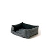 GO GIFT Dog bed XL - graphite - 75x55x15 cm