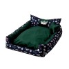 GO GIFT Dog and cat bed XL - green - 100x90x18 cm