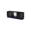 Cama TV cabinet QIU 160 MDF black gloss/black gloss