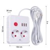 Maclean power strip, extender 2 sockets + 3xUSB, 110-240V AC 50/60Hz, 2.1A max 2500W, 3 m, white, MCE388 W