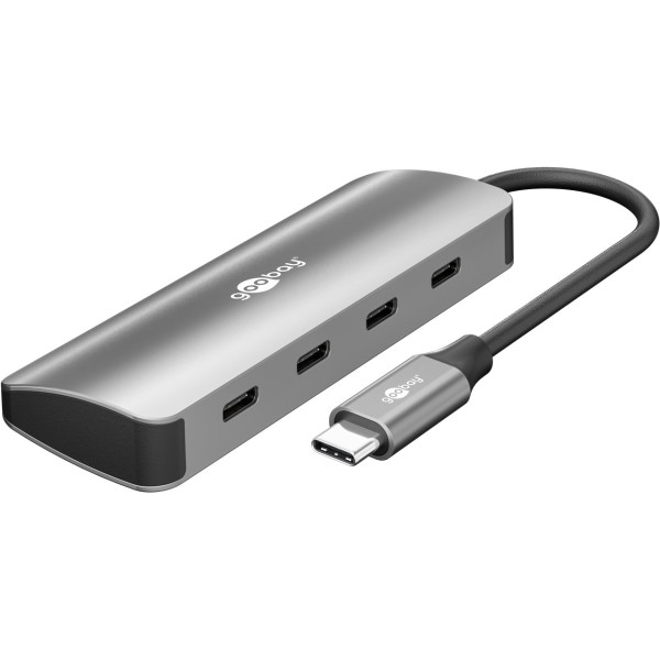 Goobay 76565 Slim 4-Port USB-Hub, USB-C™ ...