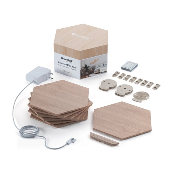 Nanoleaf|Elements Wood Look Hexagons Starter Kit ...