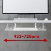 Maclean under-desk cable organizer, max. load 5kg, max. 728mm, white, MC-103 W