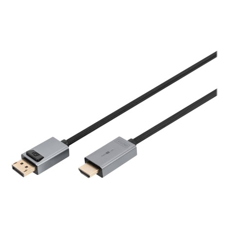 Digitus 4K DisplayPort Adapter Cable, DP - HDMI Type A | DB-340202-018-S | 1.8 m