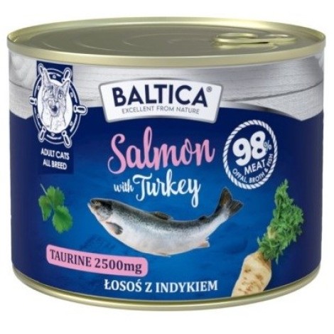 BALTICA EXCELLENT Karma mokra kot Salmon with Turkey  185g