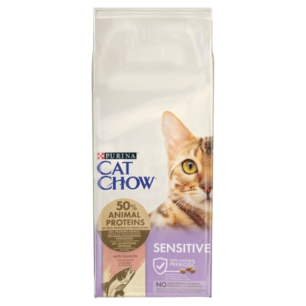 Purina Cat Chow Adult Sensitive Salmon ...