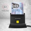 AXAGON CRE-SM2 USB-A Smart card & SD/microSD/SIM card StandReader, 1.3m