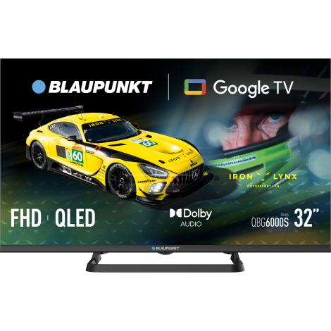 Blaupunkt QLED TV | 32QBG6000S | 32 | Smart TV | Google TV | Black