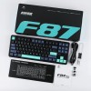 AULA Gasket F87 Pro Keyboard Black Cyan Blue GrayWoodV4 RGB
