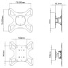 Techly 19-37" Wall Bracket for LED LCD TV Tilt 1 Swivel Black" ICA-LCD 2900B