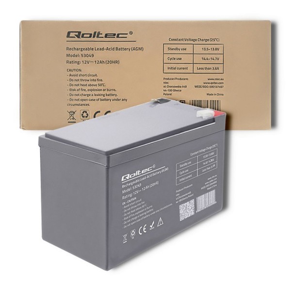 Qoltec 53049 AGM battery | 12V ...