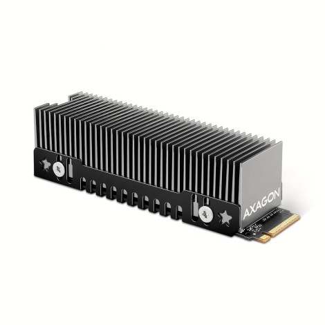 AXAGON CLR-M2XT ALU Heatsink for single or double-sided M.2 SSD, height 24mm