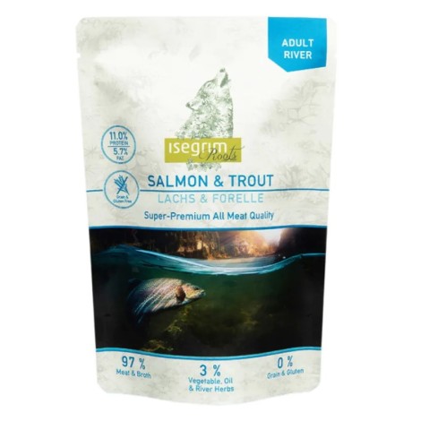 ISEGRIM Adult Salmon with trout - wet dog food - 410g