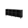 FARO chest of drawers 200x42x82 matte black + oak craft